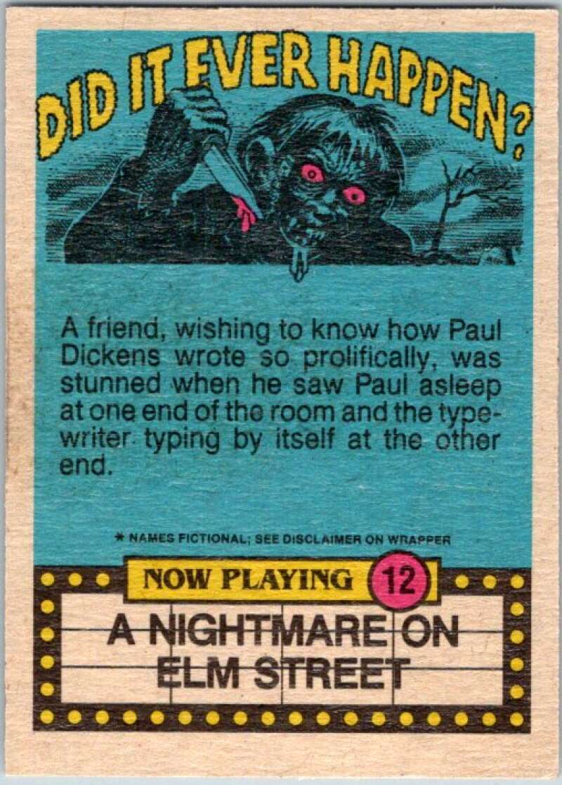 1988 OPC Fright Flicks #12 I Ordered a Pizza Not a Pizza Face V46803