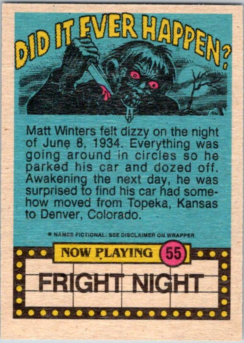 1988 OPC Fright Flicks #55 When I Said Hand Me That Screwdriver V46823