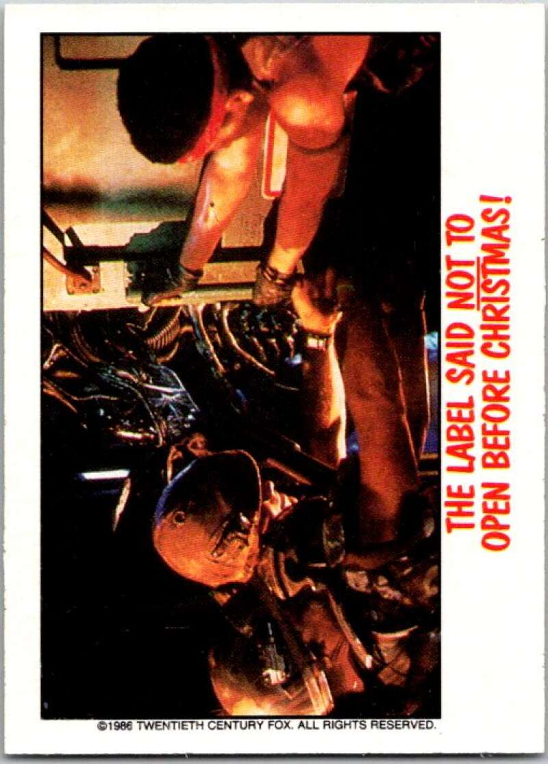 1988 OPC Fright Flicks #59 Label Said Not Open Before Christmas V46824