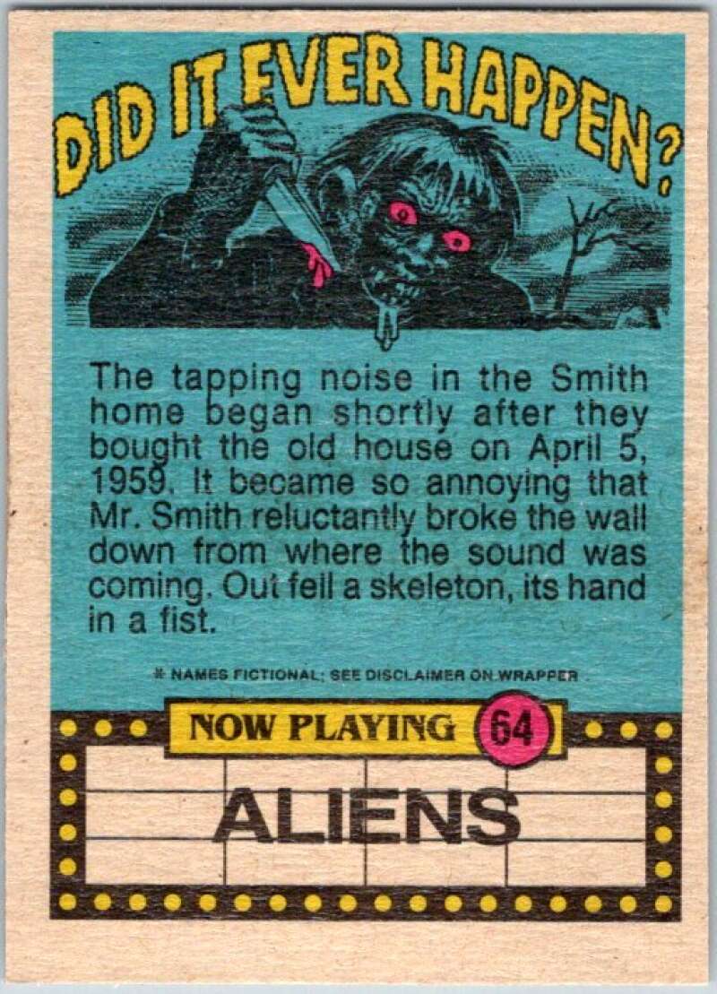 1988 OPC Fright Flicks #64 It Takes a Lot of Guts To Do This V46828