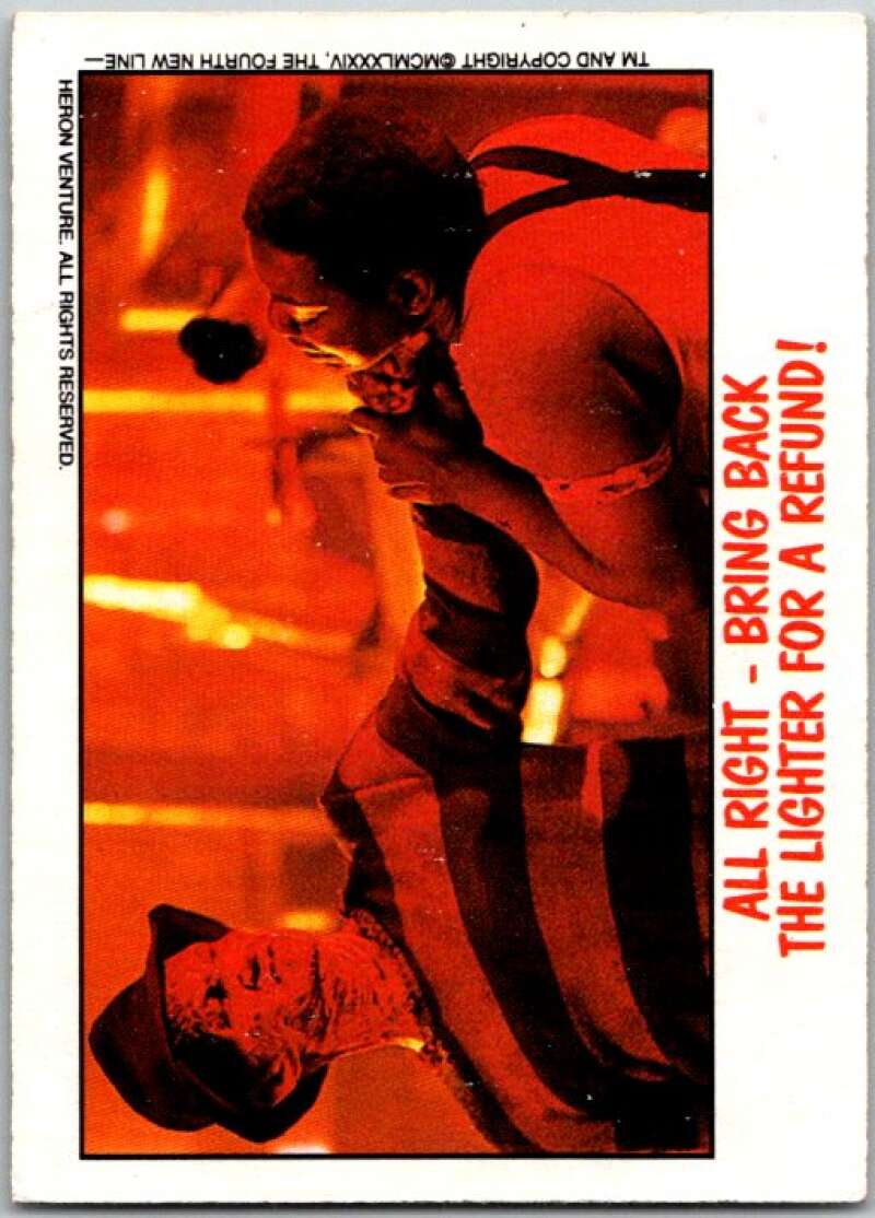 1988 OPC Fright Flicks #66 Bring Back the Lighter for a Refun V46829