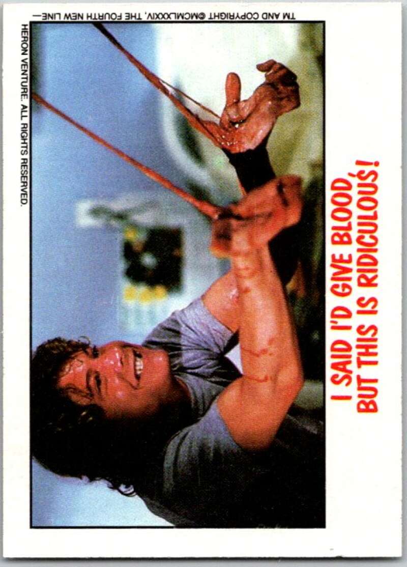 1988 OPC Fright Flicks #73 I Said I'd Give Blood But This Is Ridiculous V46834