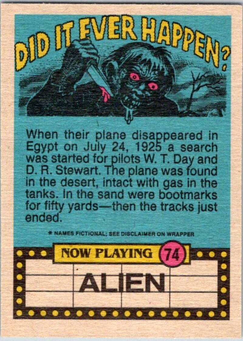 1988 OPC Fright Flicks #74 I'll Call You Later/Something Just Came Up V46837