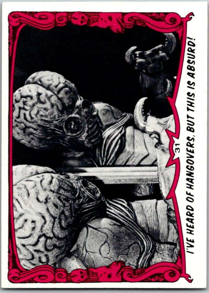 1980 You'll Die Laughing Creature #31 Heard Of Hangovers,This Is Absurd! V46894