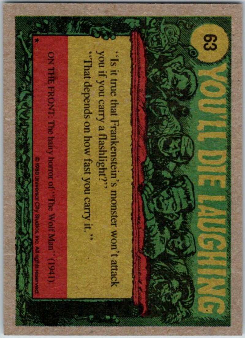 1980 You'll Die Laughing Creature #63 You Can Prevent Forest Fires! V46937