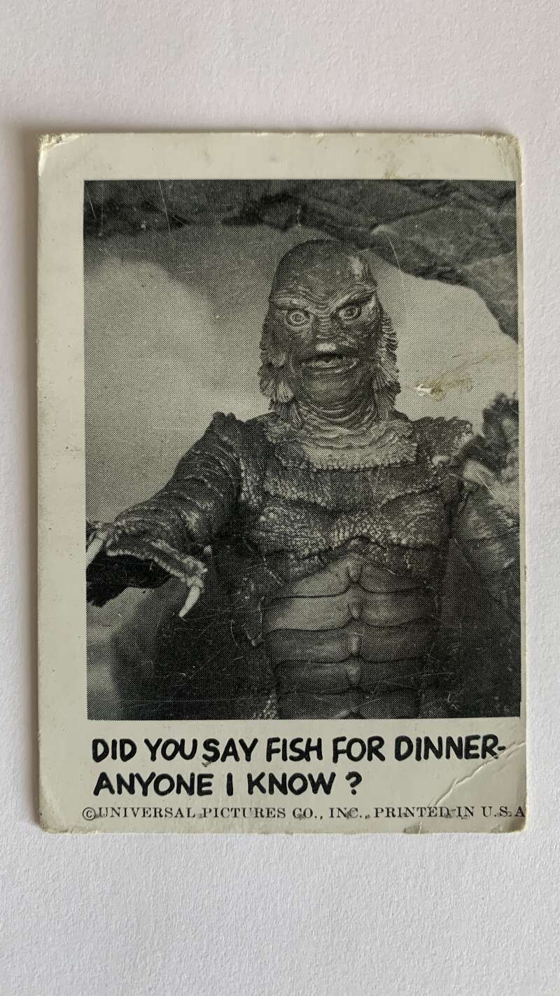 1961 Leaf Spook Stories #17 Did you say fish for dinner Anyone I know V46983