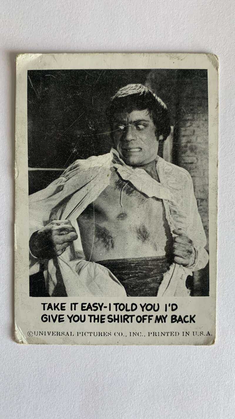 1961 Leaf Spook Stories #20 Take it easy told you I'd give you shirt V46986