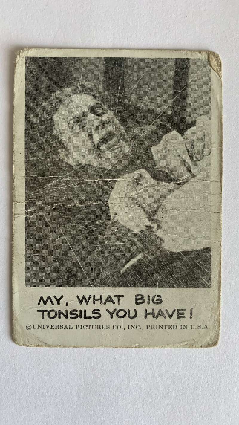 1961 Leaf Spook Stories #27 My what big tonsils you have V46991