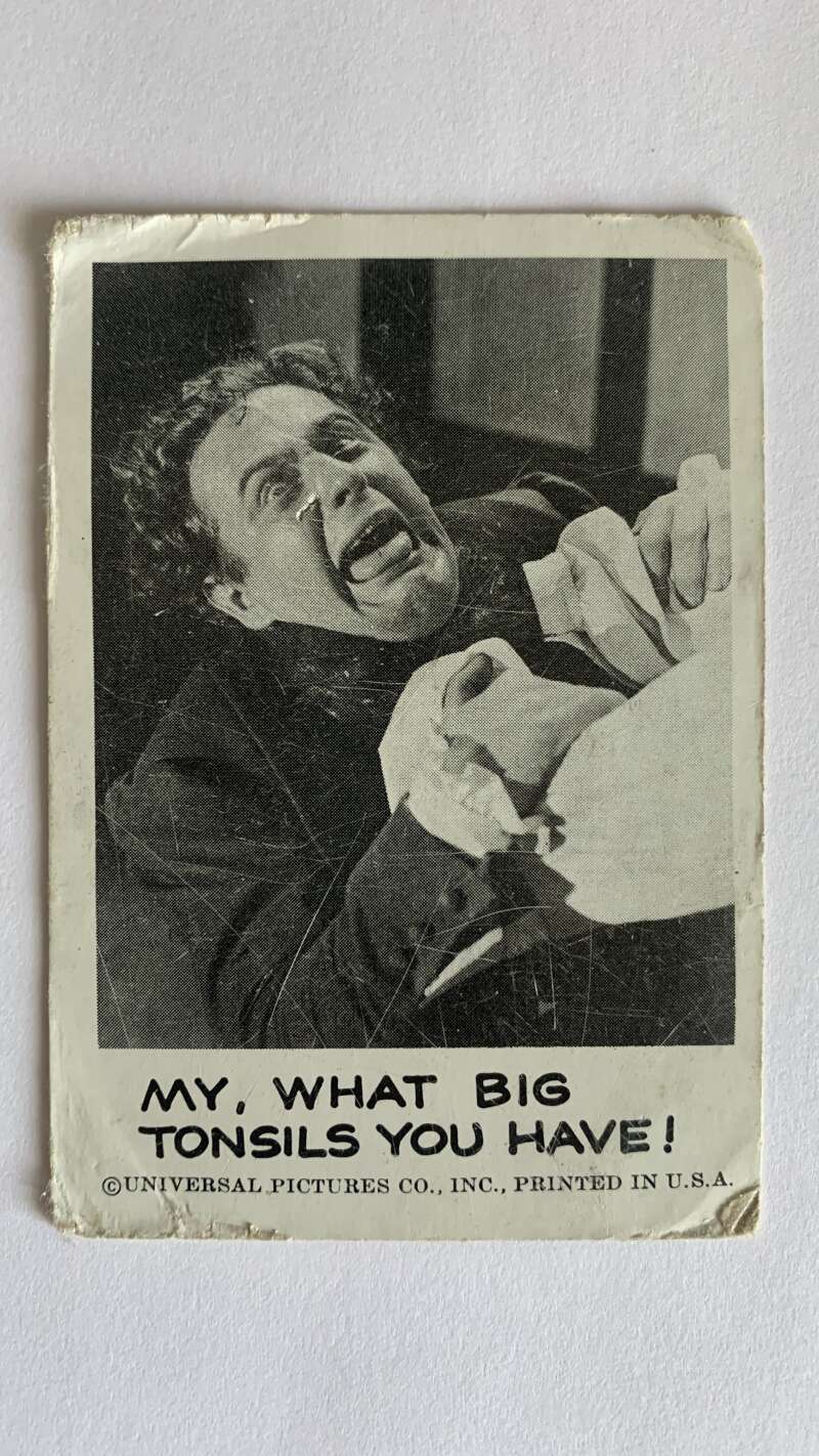 1961 Leaf Spook Stories #27 My what big tonsils you have V46992