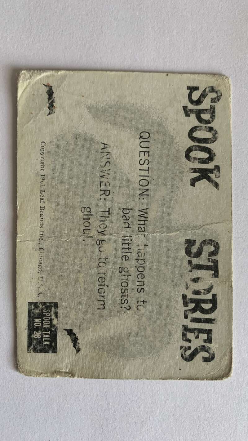 1961 Leaf Spook Stories #28 I paid for dance lessons so let's dance V46993