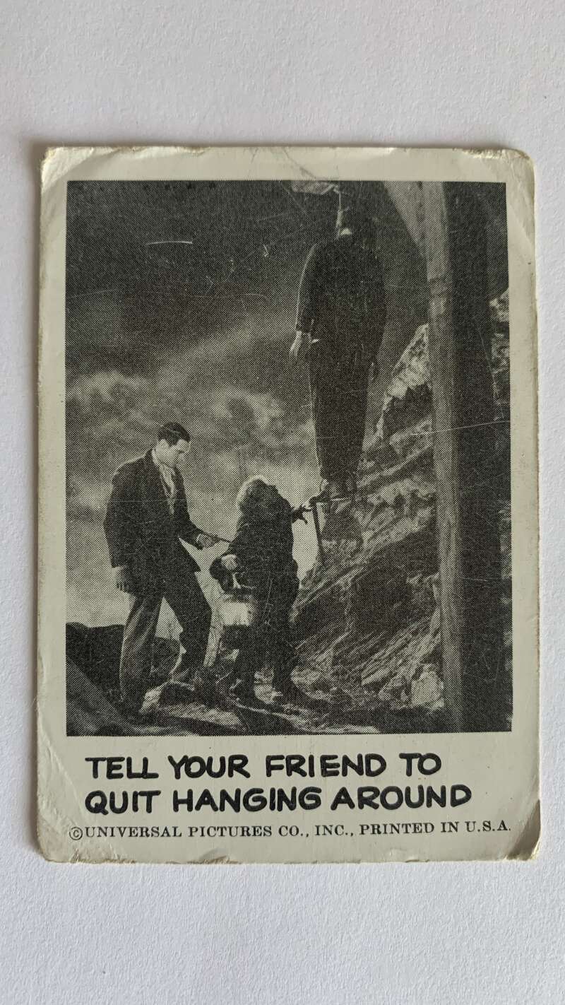 1961 Leaf Spook Stories #29 Tell your friend to quit hanging around V46994
