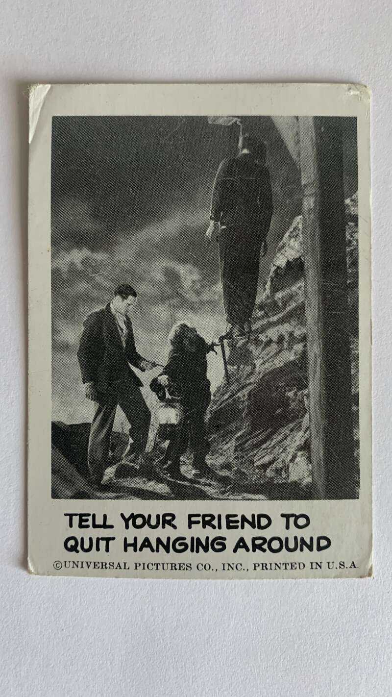 1961 Leaf Spook Stories #29 Tell your friend to quit hanging around V46995