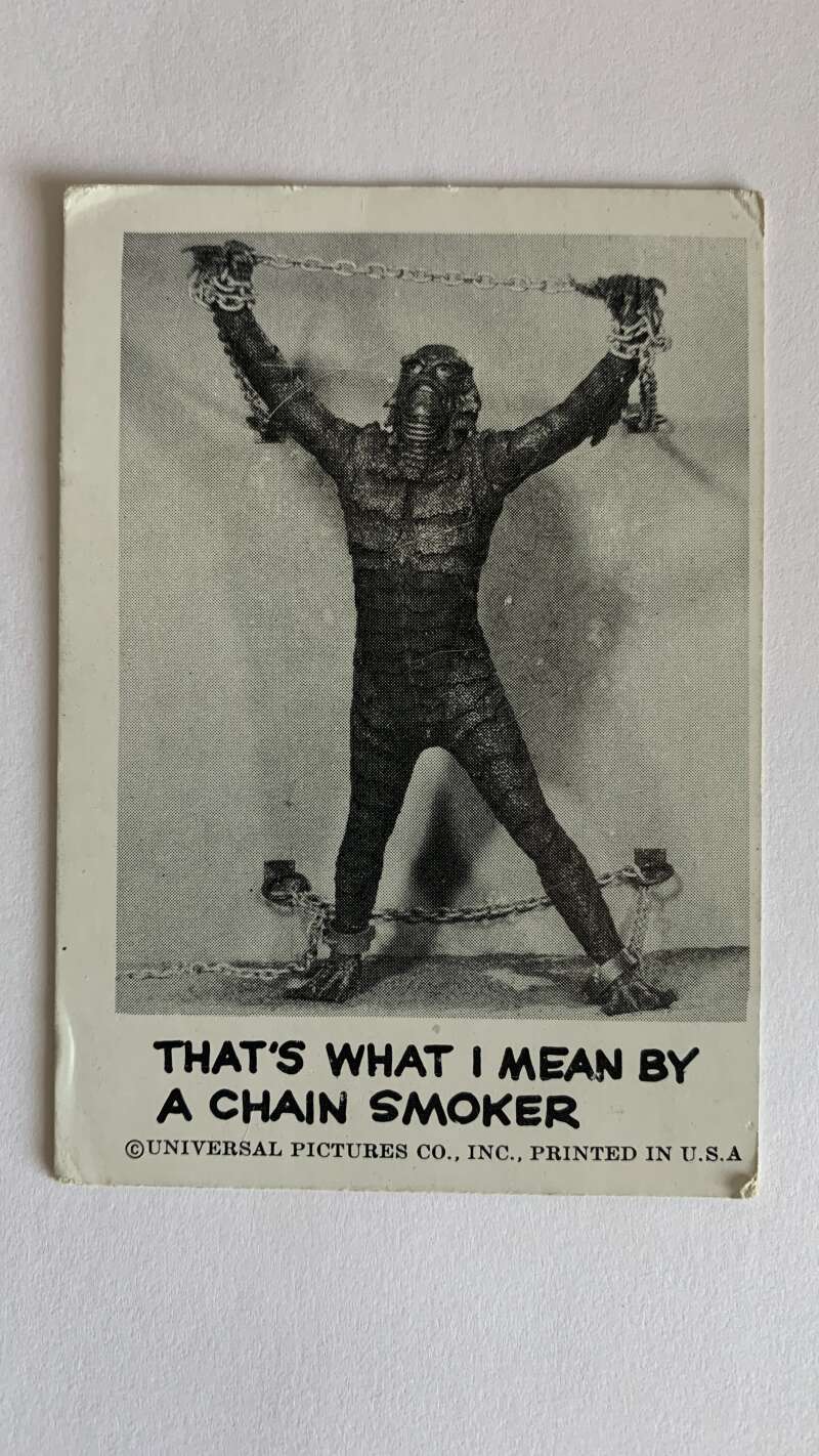 1961 Leaf Spook Stories #38 That's what I mean by a chain smoker V47003