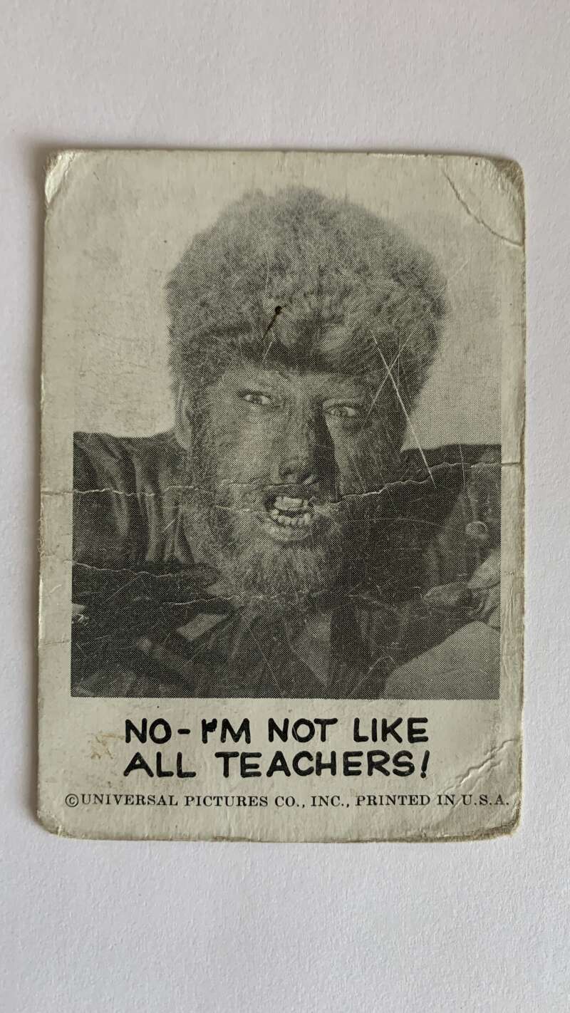1961 Leaf Spook Stories #44 No I'm not like all teachers V47010