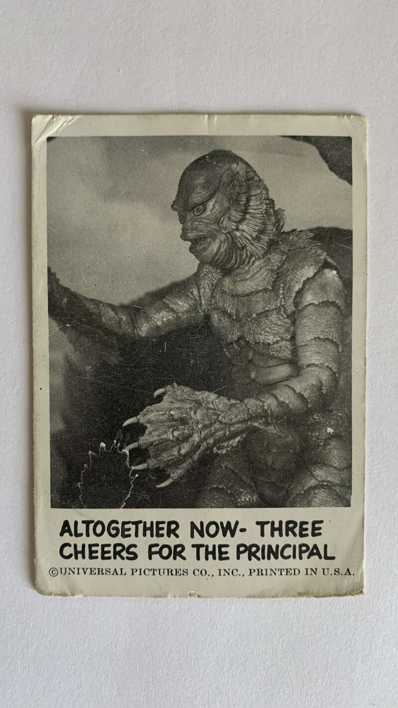 1961 Leaf Spook Stories #61 Altogether now Three cheers V47025