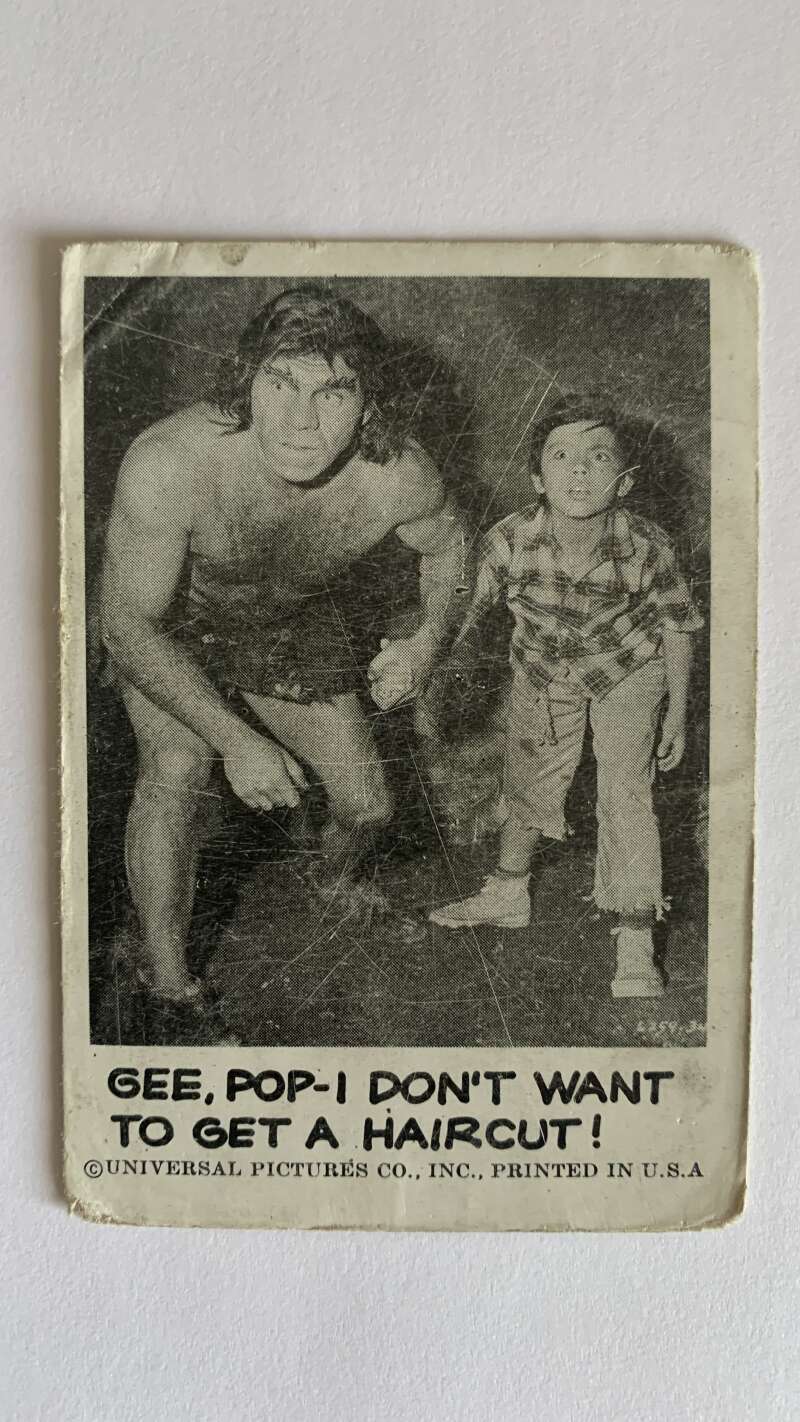 1961 Leaf Spook Stories #68 Gee Pop I don't want to get a haircut V47029