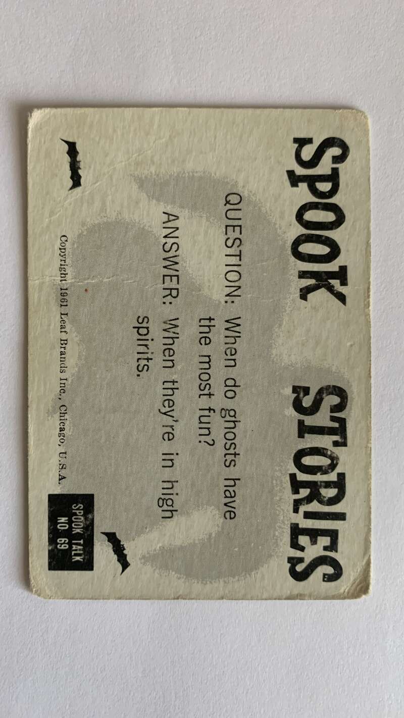 1961 Leaf Spook Stories #69 For the last time Stop talking V47030