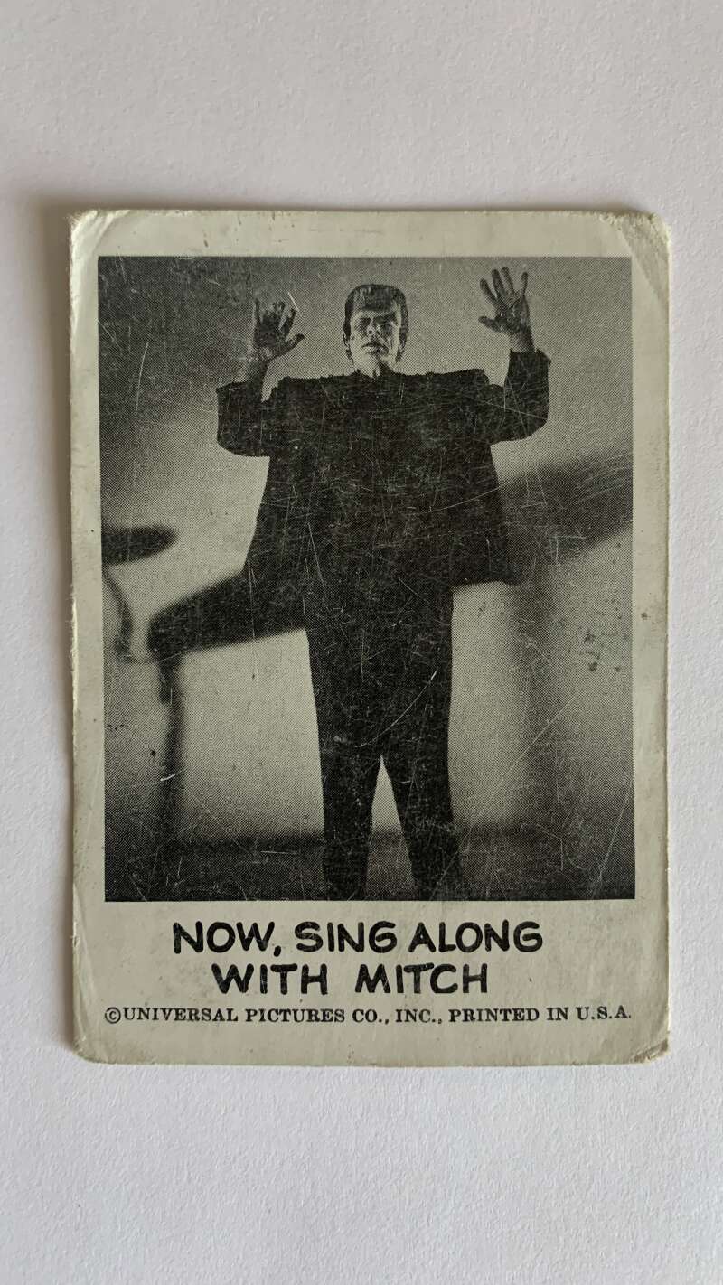 1961 Leaf Spook Stories #79 Now sing along with Mitch V47035