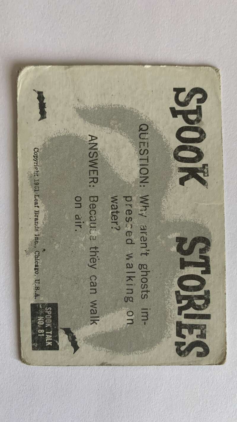 1961 Leaf Spook Stories #81 Don't fight it It's bigger than both of us V47036