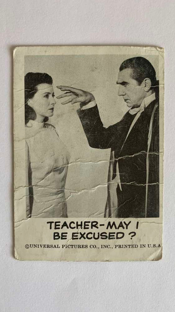 1961 Leaf Spook Stories #110 Teacher May I be excused V47046