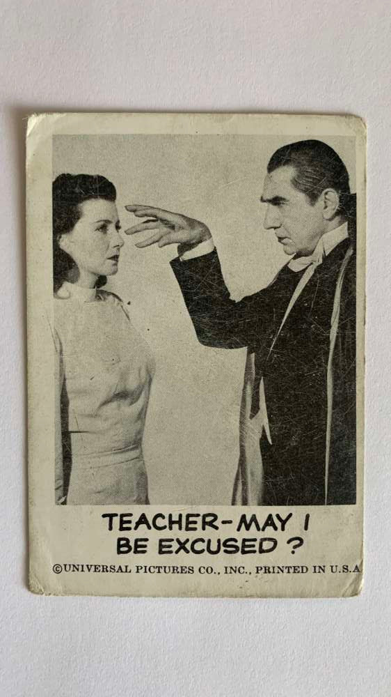 1961 Leaf Spook Stories #110 Teacher May I be excused V47047