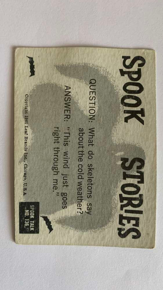 1961 Leaf Spook Stories #136 And I make 56 varieties V47057
