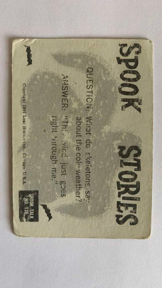 1961 Leaf Spook Stories #136 And I make 56 varieties V47059