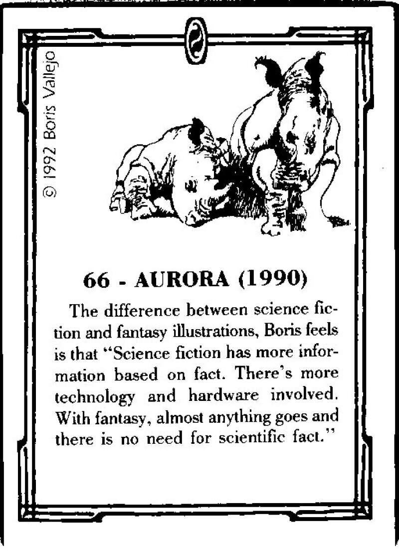 1992 Boris Vallejo Comic #66 Aurora (1990) V47327