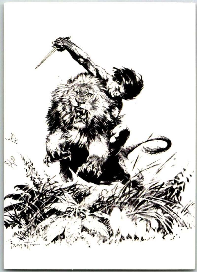 1993 Frank Frazetta 2 Fantasy #2 Tarzan Kills Lion V47370