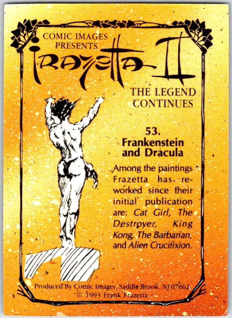 1993 Frank Frazetta 2 Fantasy #53 Frankenstein And Dracula V47427