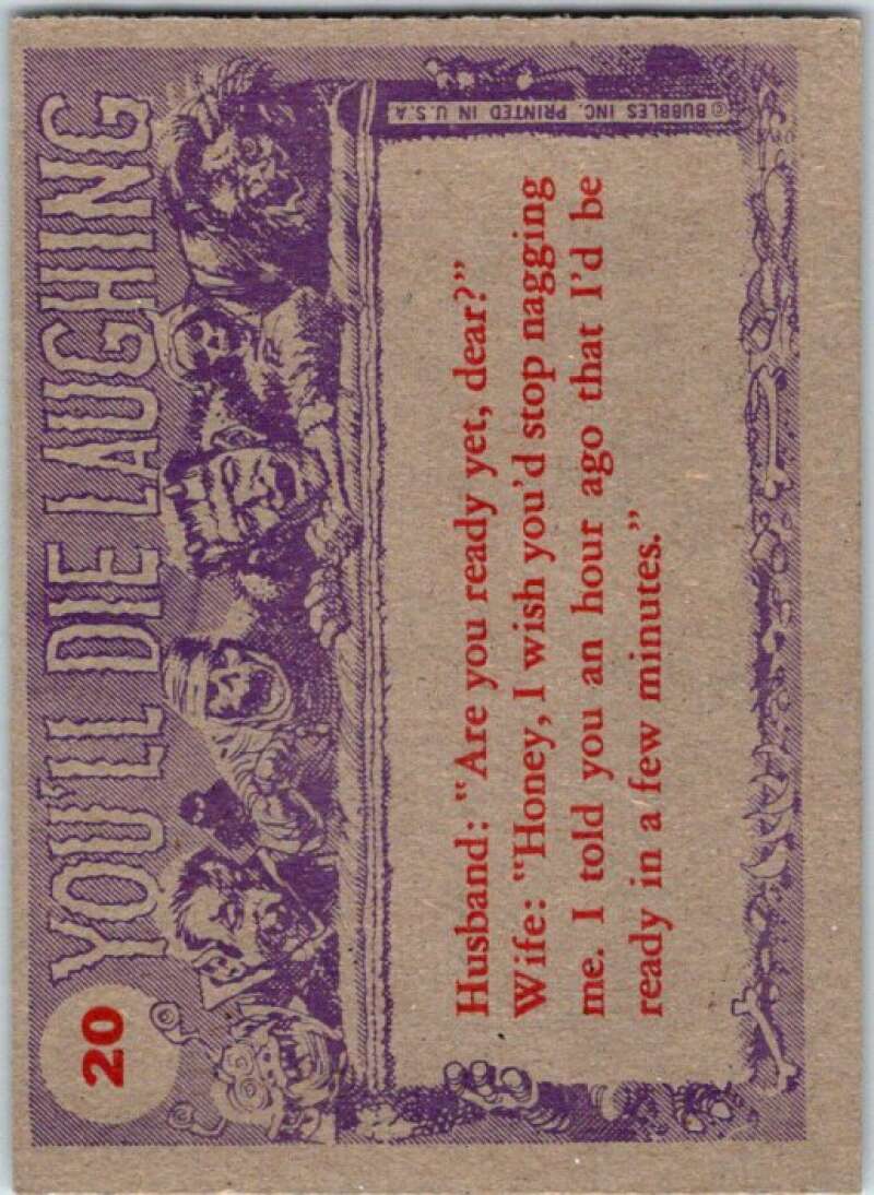 1959 You'll Die Laughing Creature #20 Are You Ready Yet? V47497