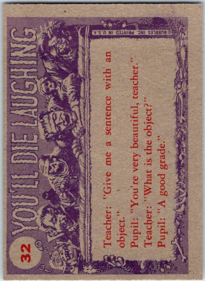 1959 You'll Die Laughing Creature #32 Two Pairs, Please! V47507