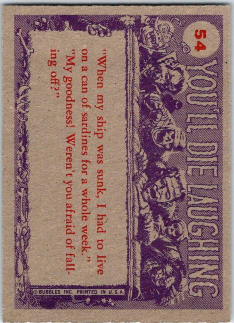 1959 You'll Die Laughing Creature #54 Darn Few Arguments When Smedley V47517