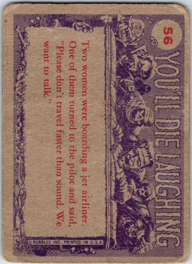 1959 You'll Die Laughing Creature #56 Do You Believe In Humans? V47519