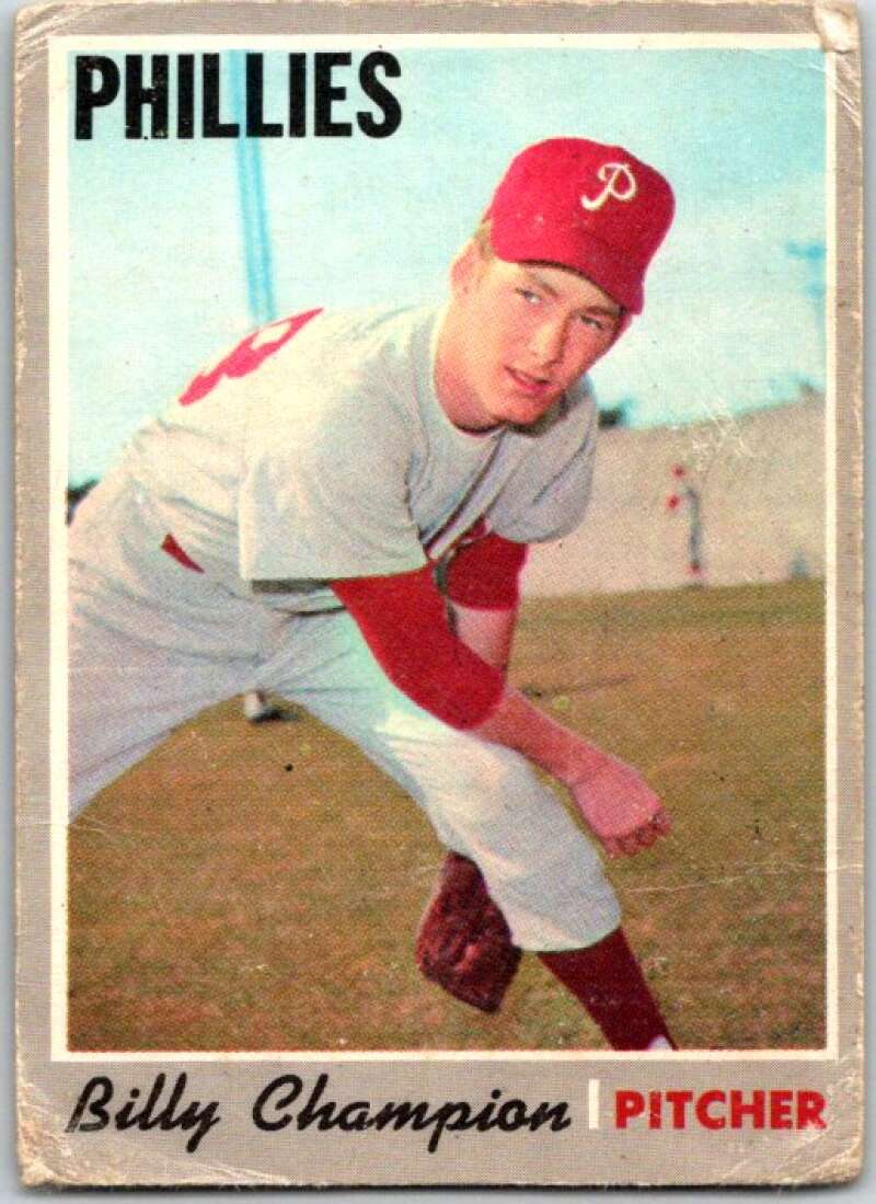 1970 Topps MLB #149 Billy Champion RC Rookie Phillies V47833