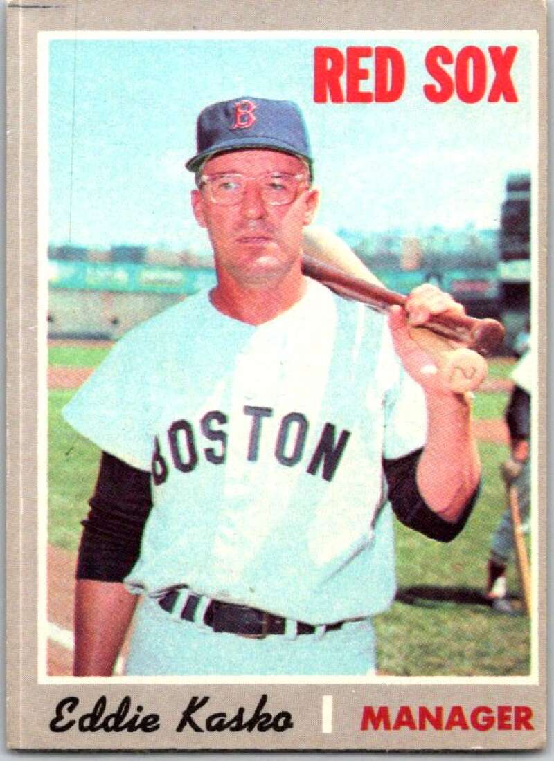 1970 Topps MLB #489 Eddie Kasko Manager Boston Red Sox V47932