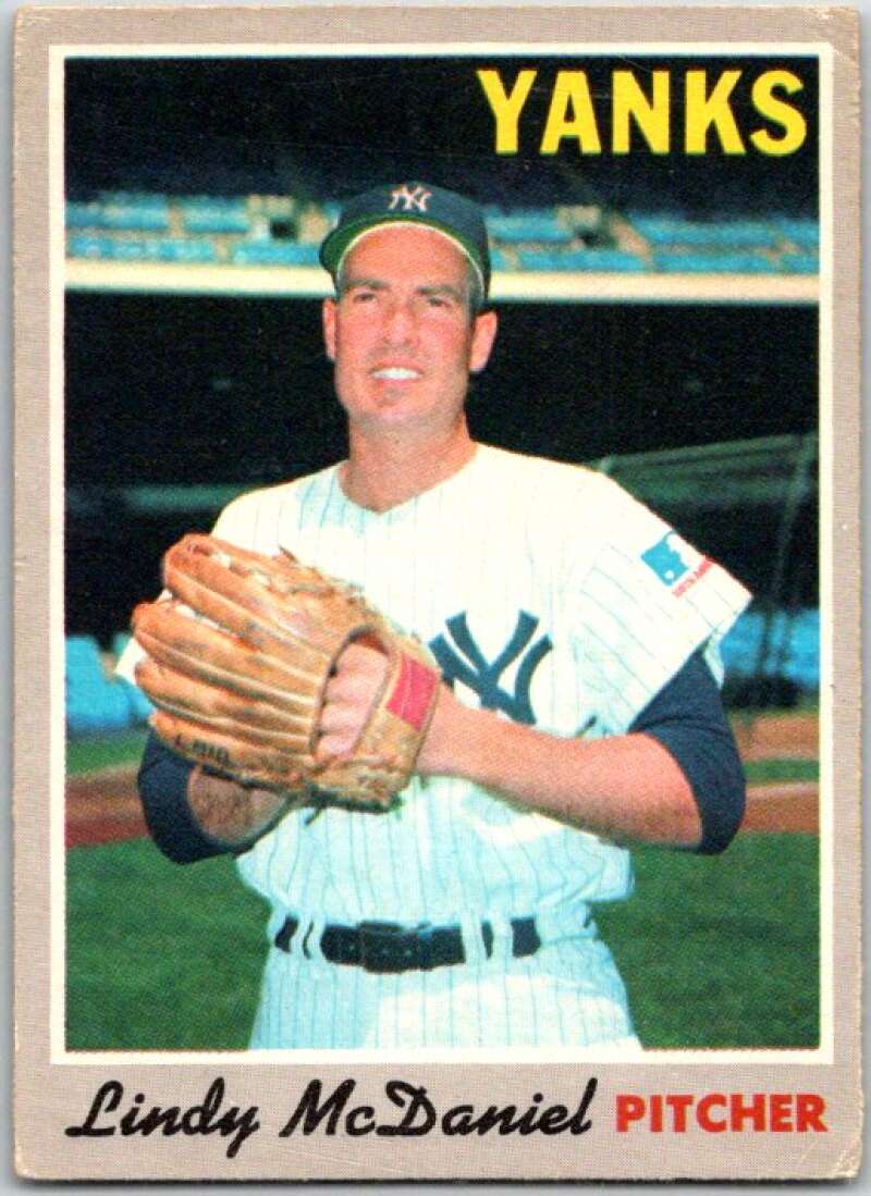 1970 Topps MLB #493 Lindy McDaniel New York Yankees V47935
