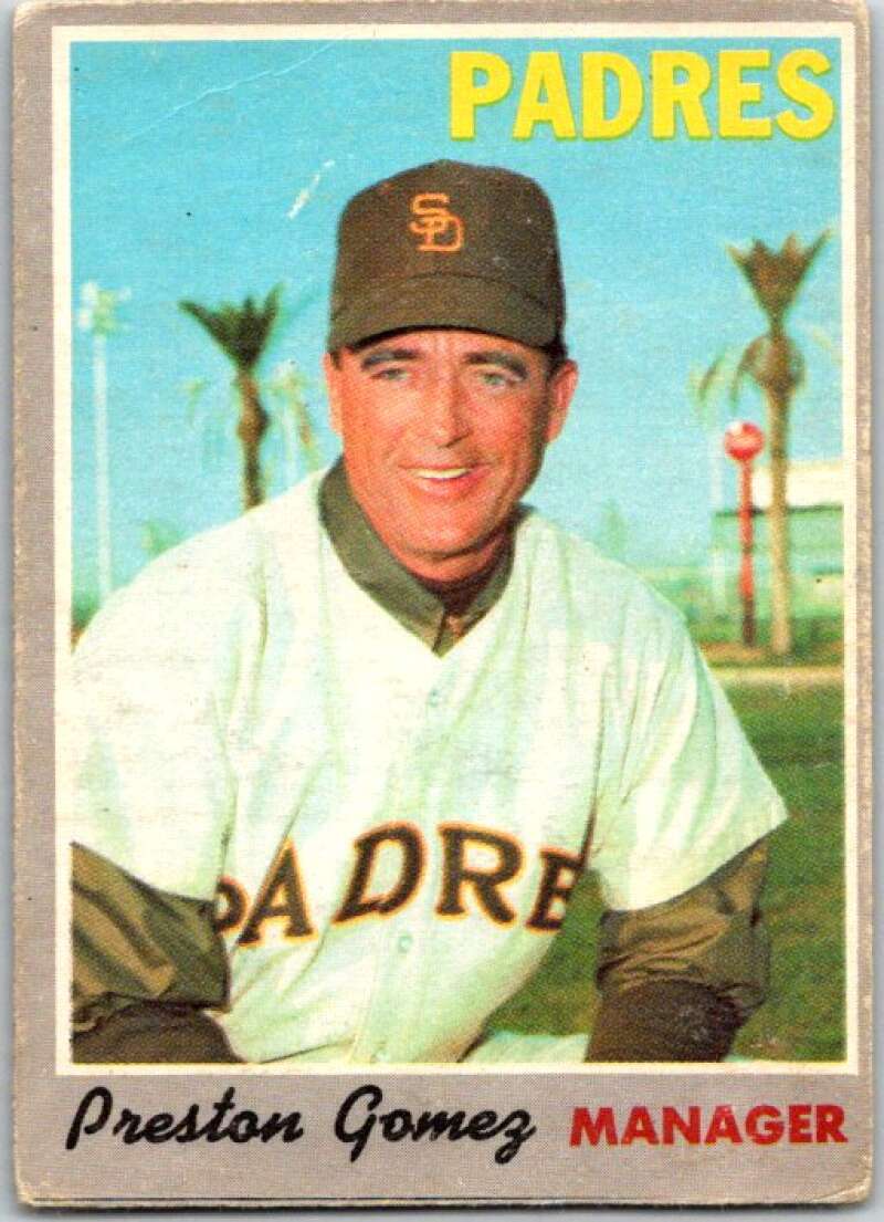 1970 Topps MLB #513 Preston Gomez Manager San Diego Padres V47956