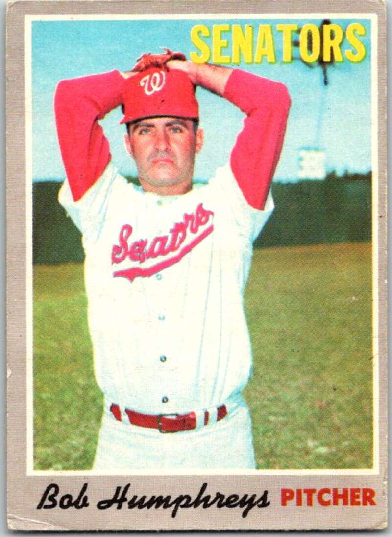 1970 Topps MLB #538 Bob Humphreys Washington Senators V47987