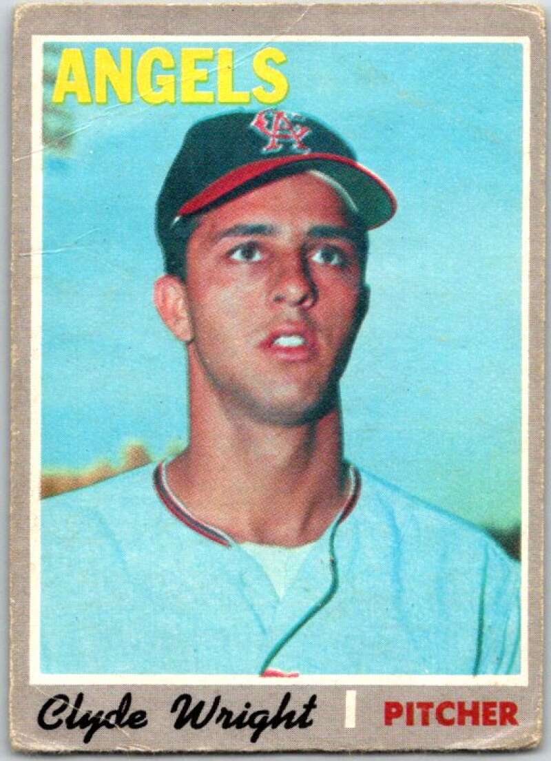 1970 Topps MLB #543 Clyde Wright California Angels V47996