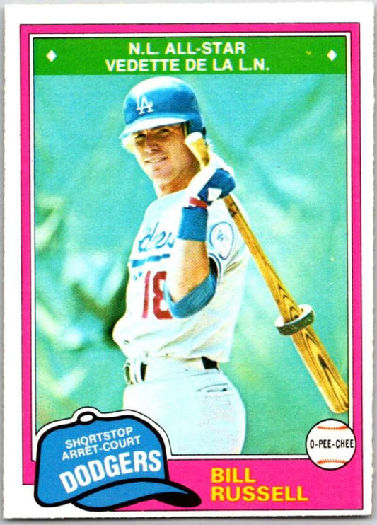 1981 O-Pee-Chee MLB #20 Bill Russell  Los Angeles Dodgers  V47541