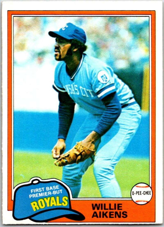 1981 O-Pee-Chee MLB #23 Willie Aikens  Kansas City Royals  V47543