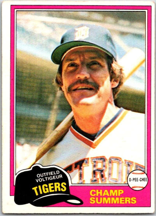 1981 O-Pee-Chee MLB #27 Champ Summers  Detroit Tigers  V47546