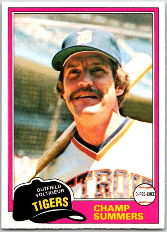 1981 O-Pee-Chee MLB #27 Champ Summers  Detroit Tigers  V47548