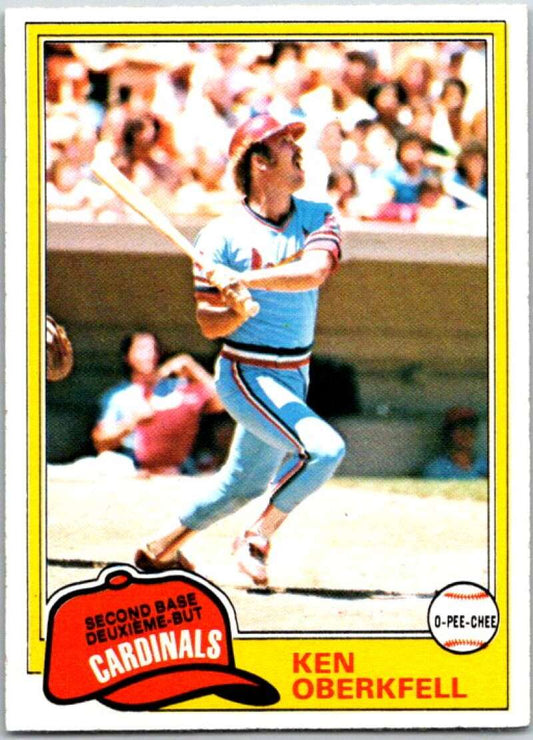 1981 O-Pee-Chee MLB #32 Ken Oberkfell  St. Louis Cardinals  V47550
