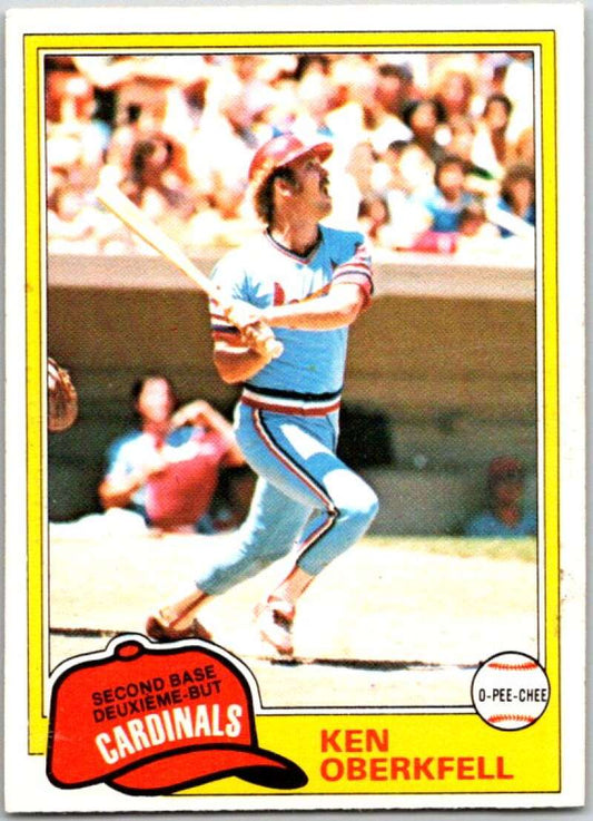 1981 O-Pee-Chee MLB #32 Ken Oberkfell  St. Louis Cardinals  V47551