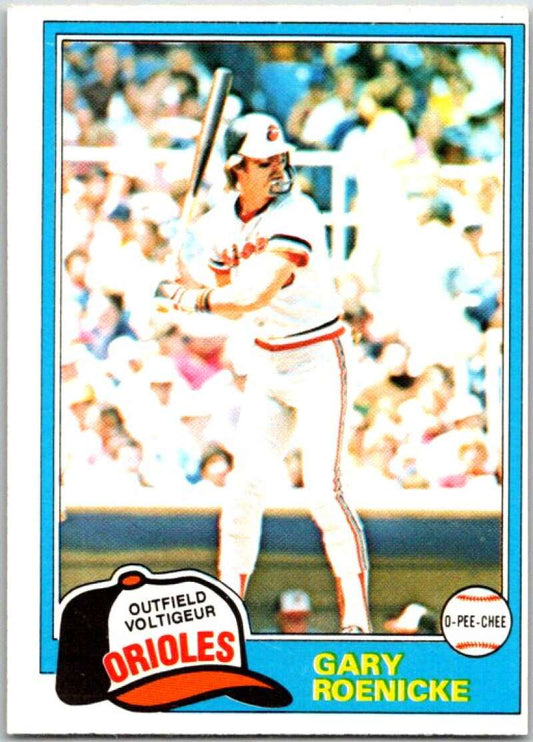 1981 O-Pee-Chee MLB #37 Gary Roenicke  Baltimore Orioles  V47556