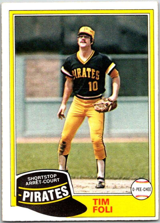 1981 O-Pee-Chee MLB #38 Tim Foli  Pittsburgh Pirates  V47557