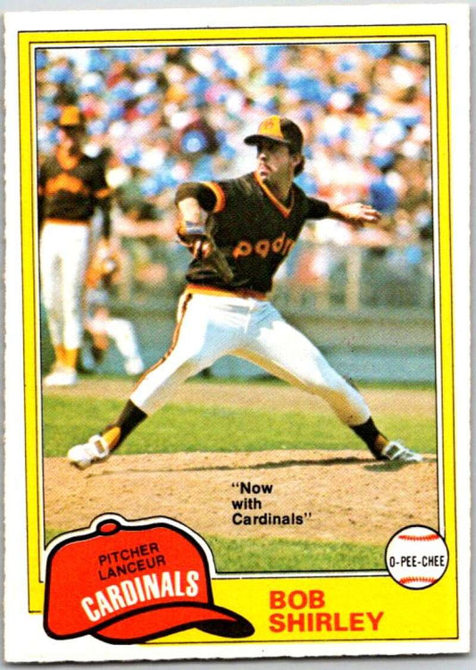 1981 O-Pee-Chee MLB #49 Bob Shirley San Diego Padres  V47562