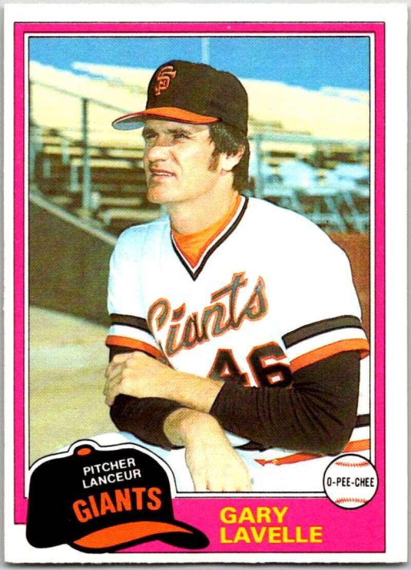 1981 O-Pee-Chee MLB #62 Gary Lavelle San Francisco Giants V47568